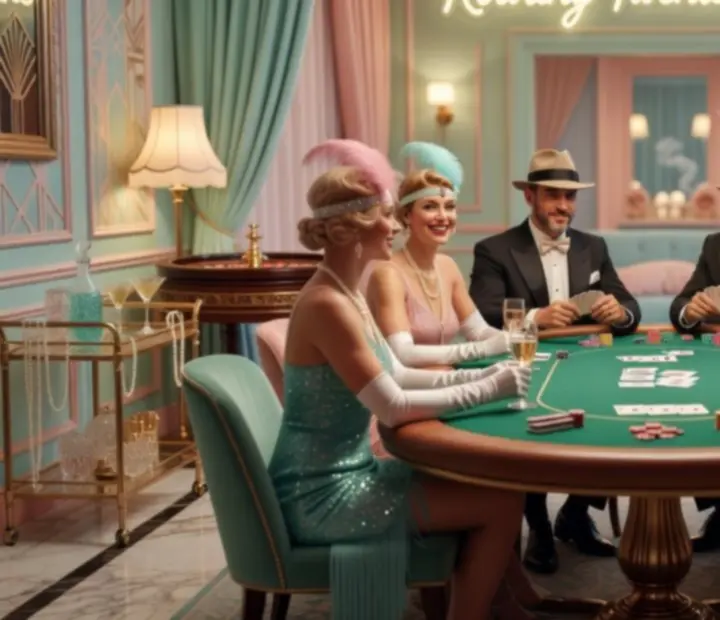 Tematický pokerový večer s barevným osvětlením